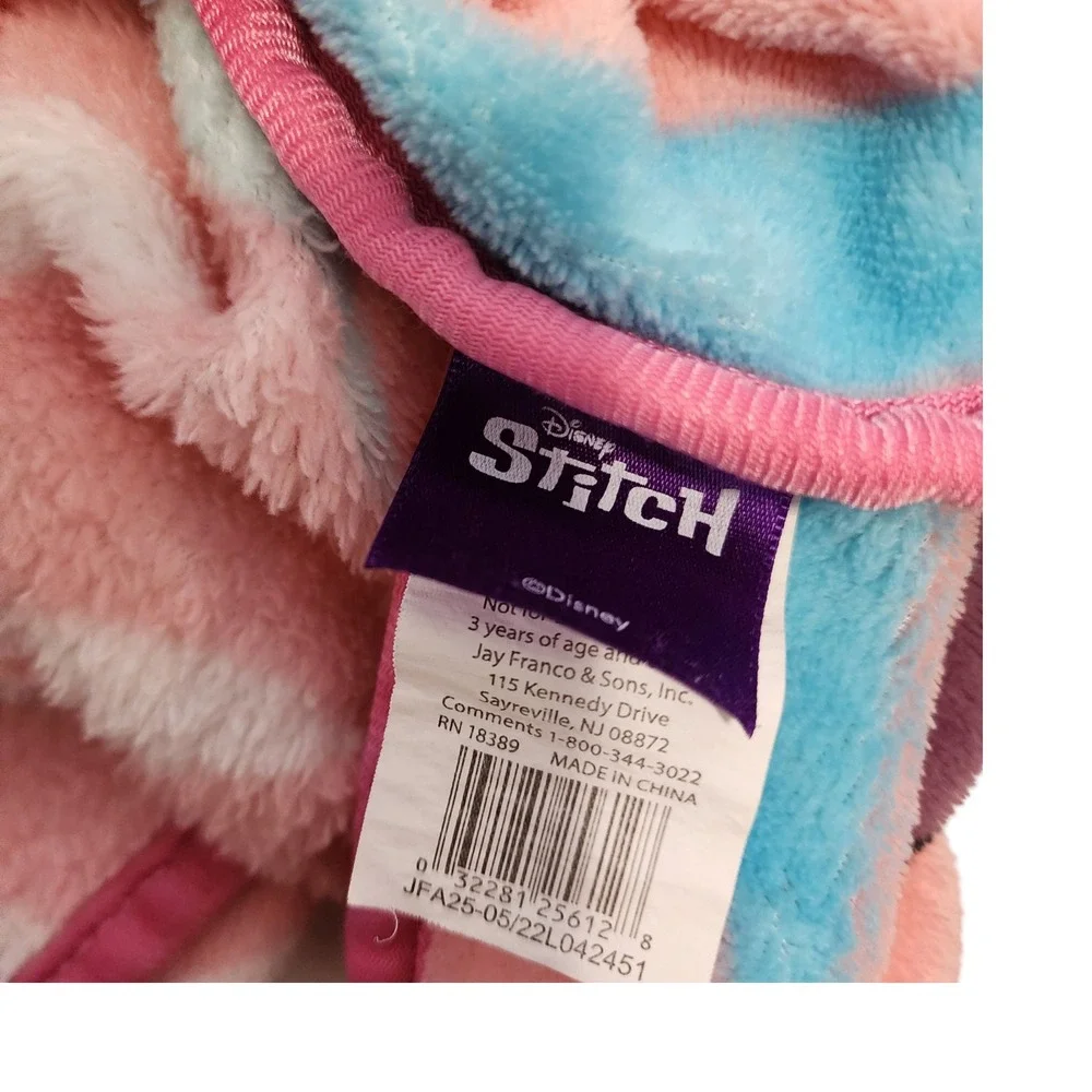 Disney Lilo & Stitch Pink Tropical Palm Leaf‎ Fleece Throw Blanket 44x57 RN18389